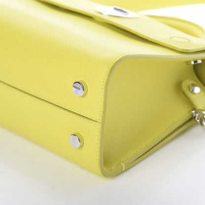 Christian Dior Grained Calfskin Mini Diorever Flap Yellow 7 of 7