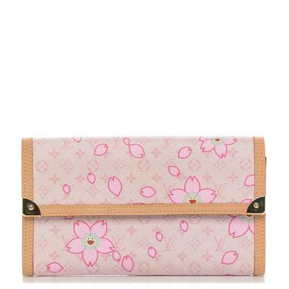 Louis Vuitton Monogram Cherry Blossom Porte Tresor International Wallet Pink 1 of 6