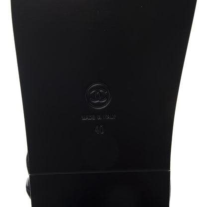 Chanel Grained Calfskin Velcro Dad Sandals 40 Black 7 of 9