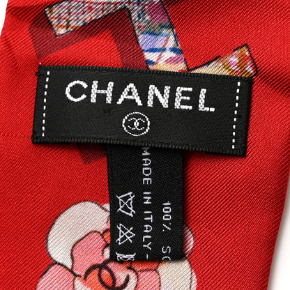 Chanel Silk Slim Bandeau Scarf Red 3 of 4