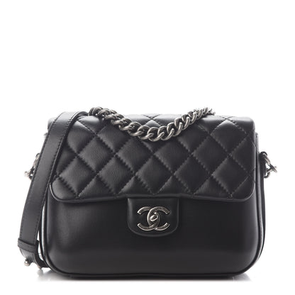 Chanel Calfskin Quilted Medium Rock My Shoulder Flap Black 1 of 8