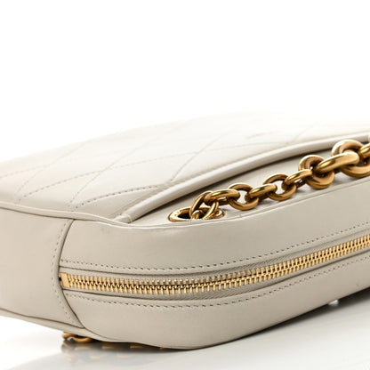 Saint Laurent Lambskin Quilted Le Maillon Chain Strap Crossbody Crema Soft 11 of 12