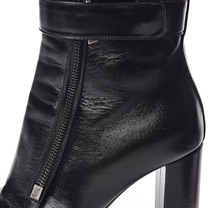 Saint Laurent Moroder Calfskin Loulou 95 Ankle Zip Booties 35.5 Black 14 of 17