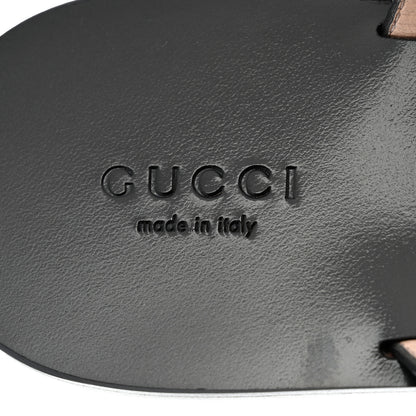 Gucci Calfskin GG Marmont Thong Sandals 38 Black 6 of 8
