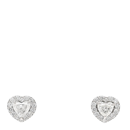 Parker & West by FASHIONPHILE Platinum Diamond 1.62ctw Heart Cut Halo Earrings 1 of 4