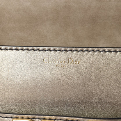 Christian Dior Metallic Smooth Calfskin Dio(r)evolution Flap Clutch Gold 8 of 9
