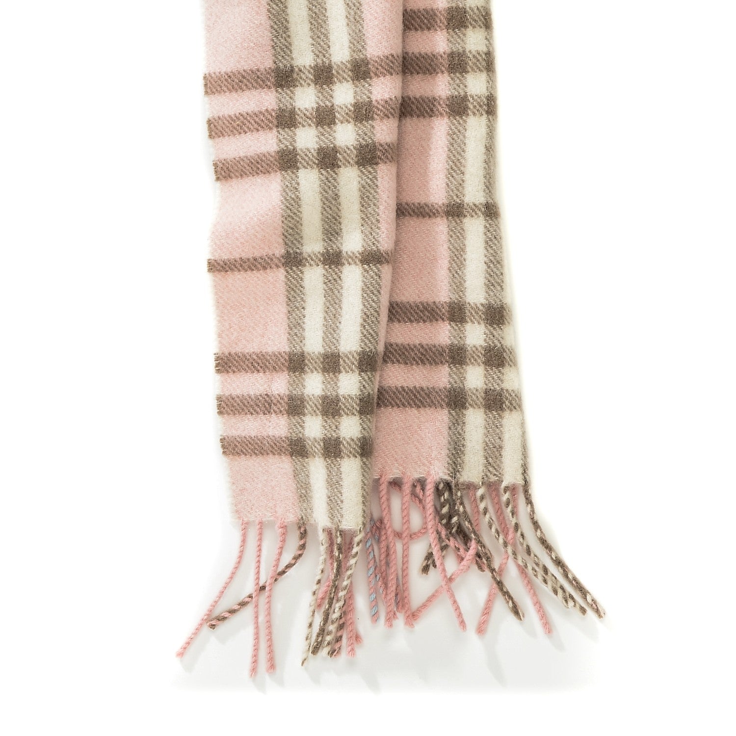 Burberry Cashmere Nova Check Scarf Pink 3 of 4