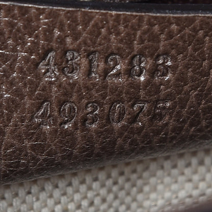 Gucci Grained Calfskin Web Animalier Shoulder Bag Brown 7 of 7