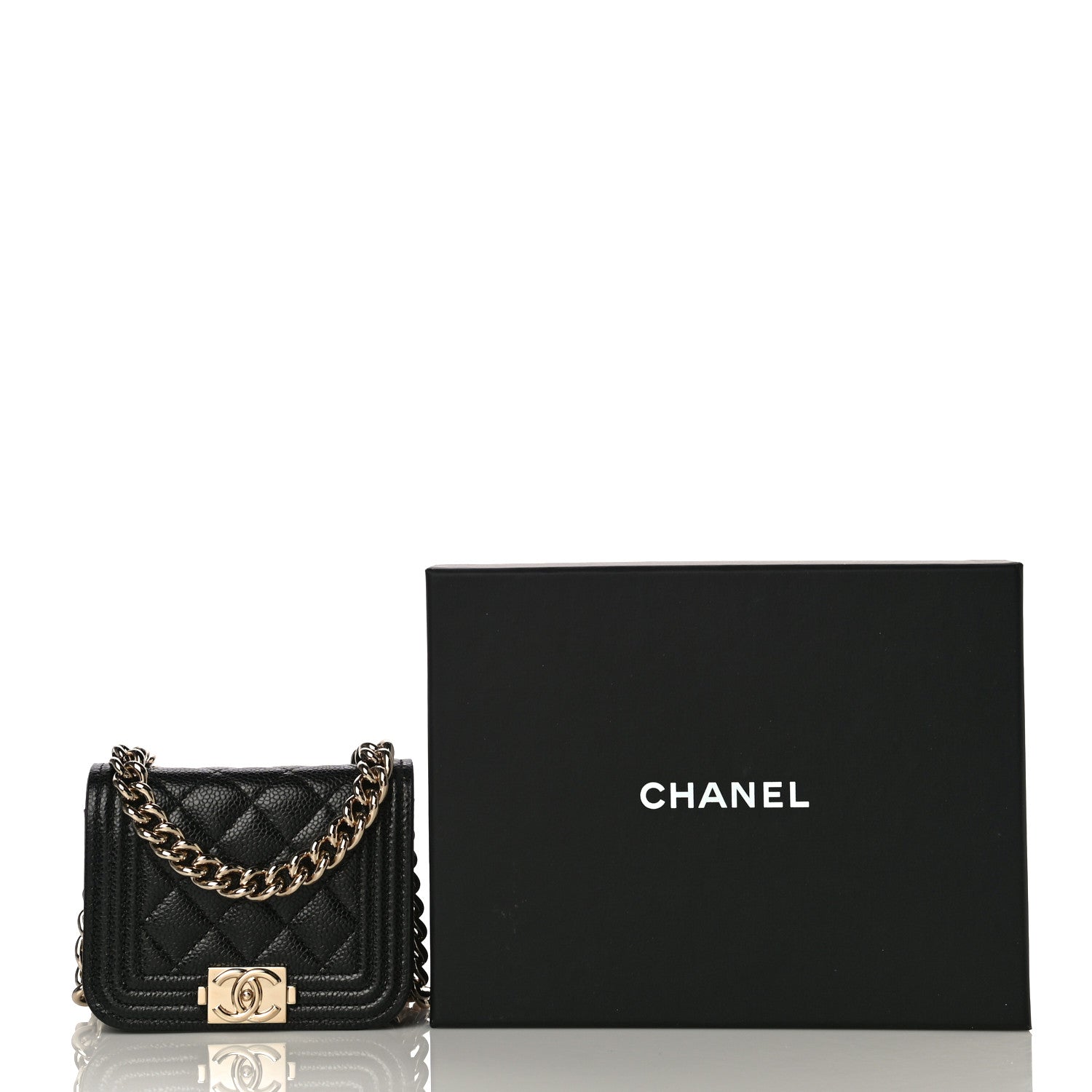 Chanel Caviar Quilted Boy Flap Waist Belt Bag Black 14 of 14