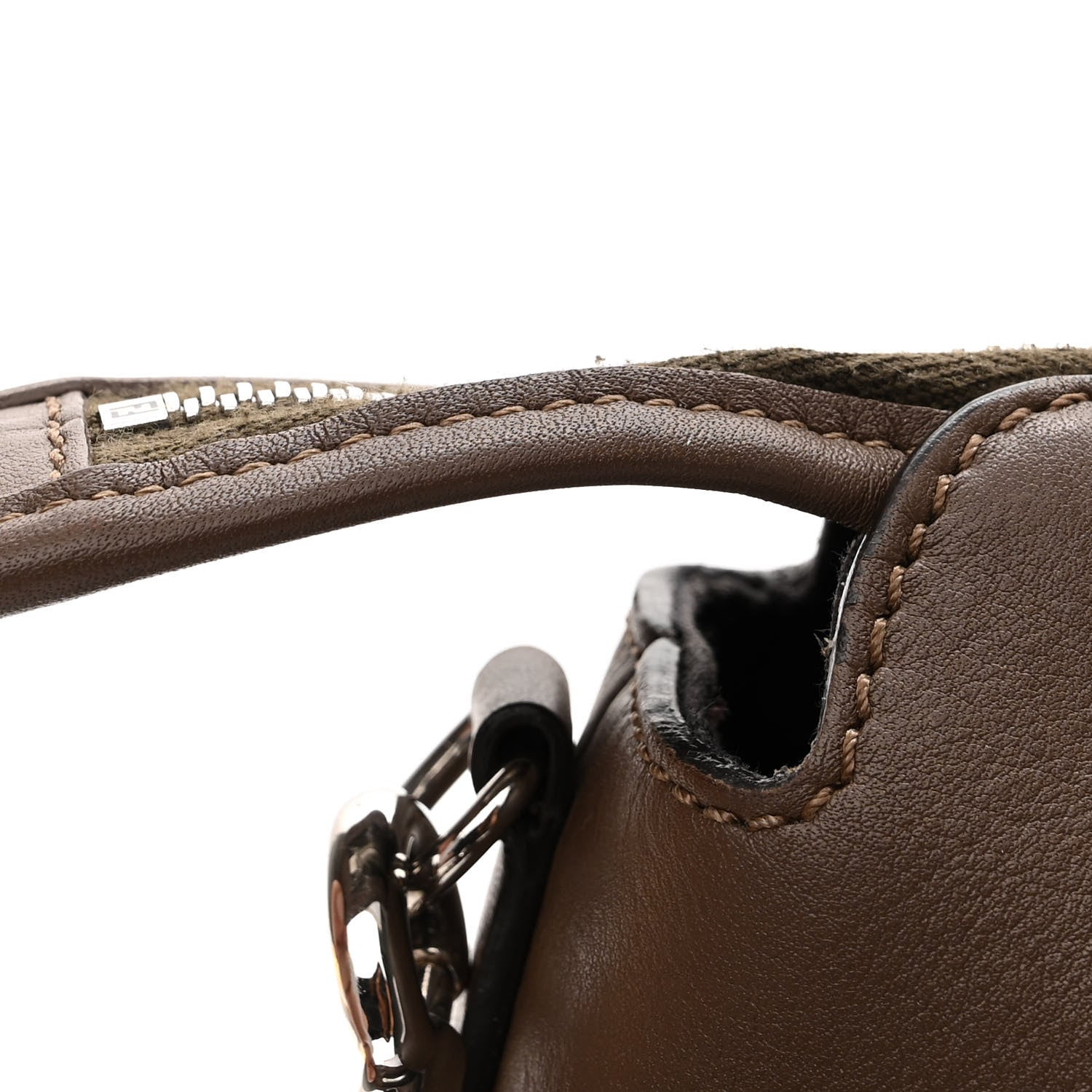 Fendi Vitello Dolce Bi-Color FF 1974 Embossed Medium By The Way Boston Bag Maya Black 13 of 13