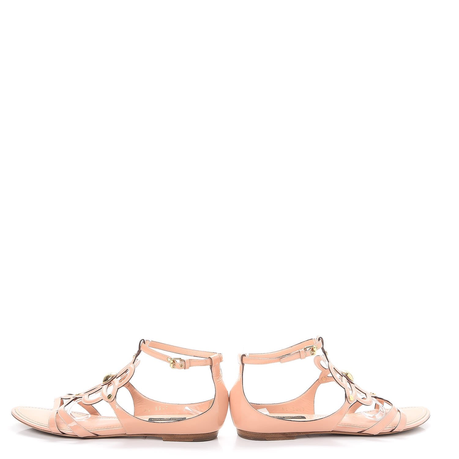 Louis Vuitton Patent Fleur Thong Sandals 37 Pink 6 of 12