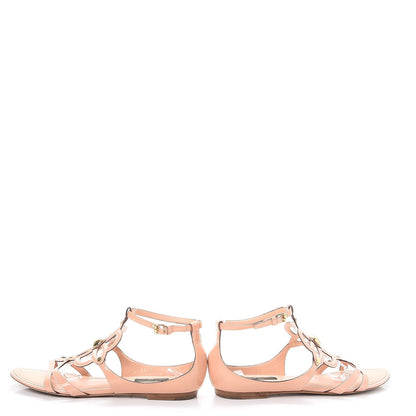 Louis Vuitton Patent Fleur Thong Sandals 37 Pink 6 of 12
