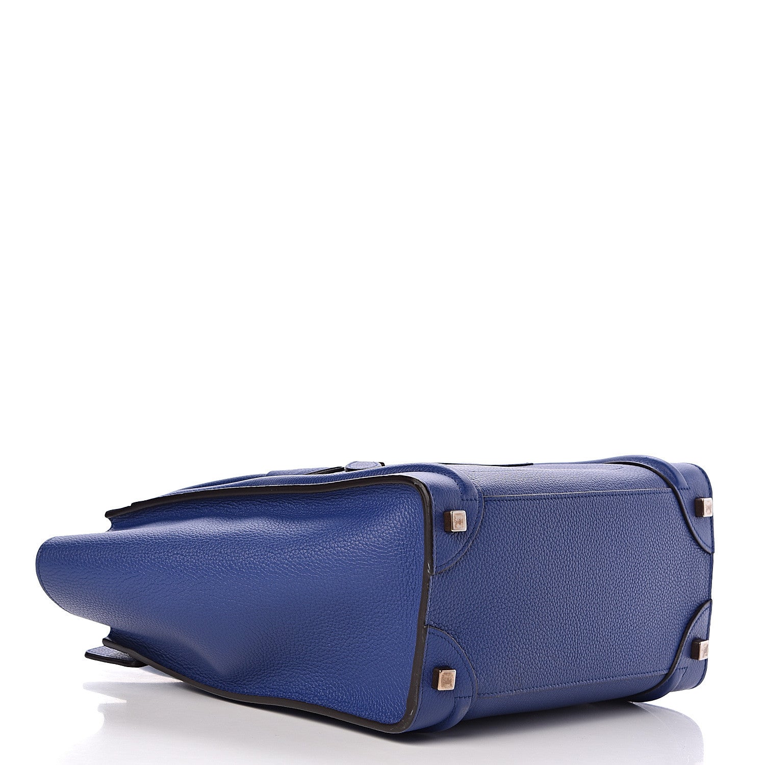 Celine Drummed Calfskin Micro Luggage Indigo 4 of 15