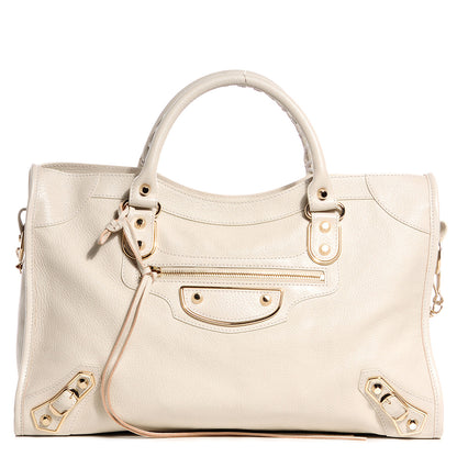 Balenciaga Chevre Gold Metallic Edge Hardware City Cream 1 of 14