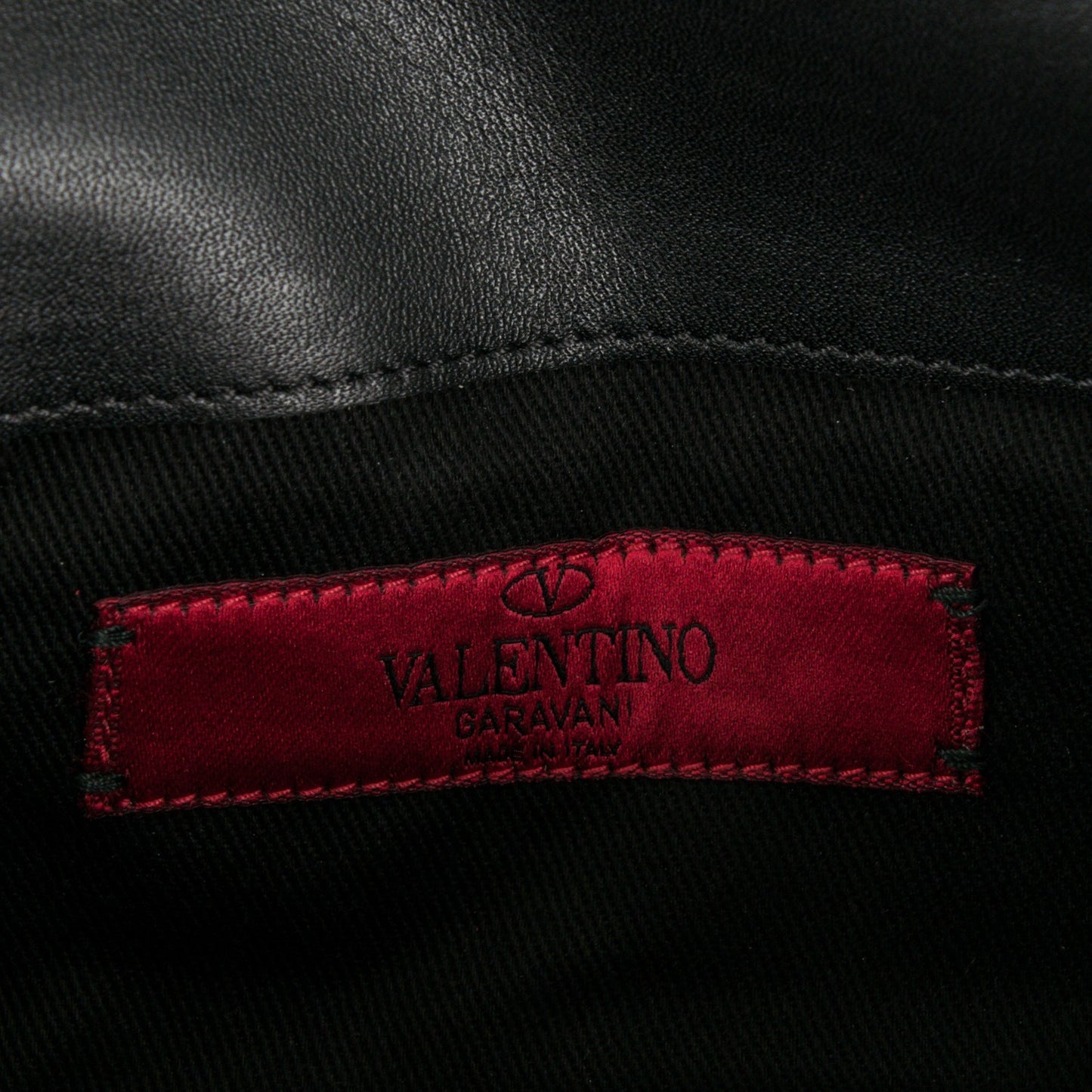 Calfskin Rockstud Belt Bag Black
