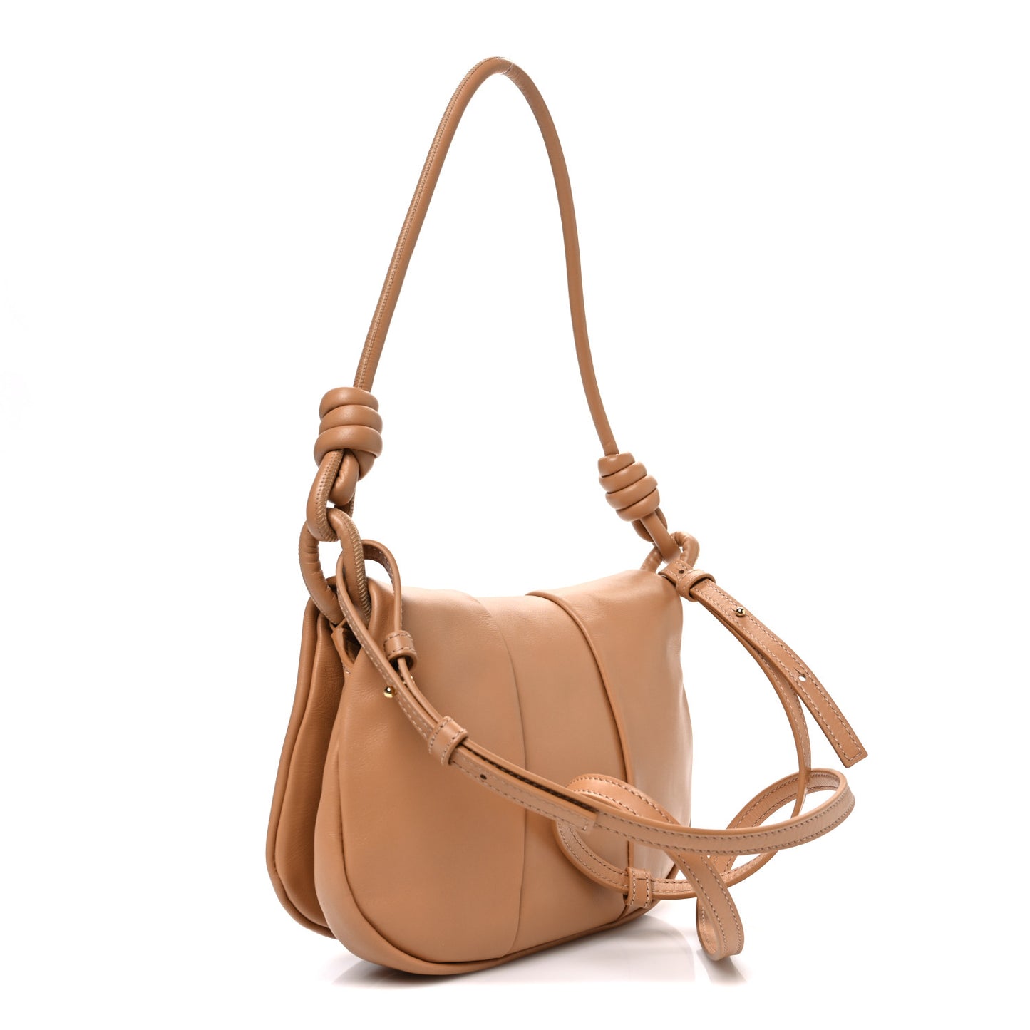 Shiny Nappa Calfskin Paseo Satchel Warm Desert