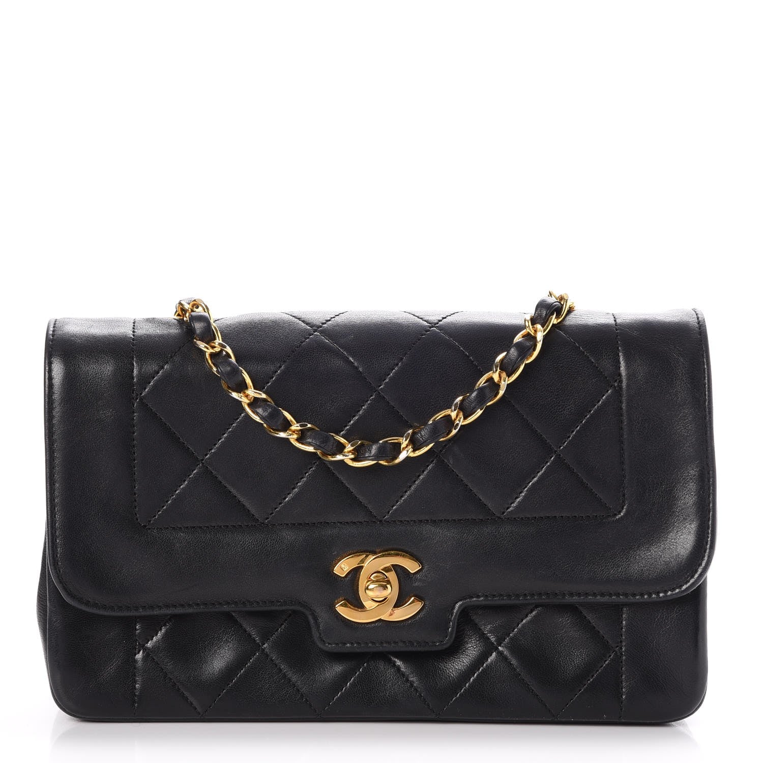 Chanel Lambskin Quilted Small Single Flap Black 1 of 10