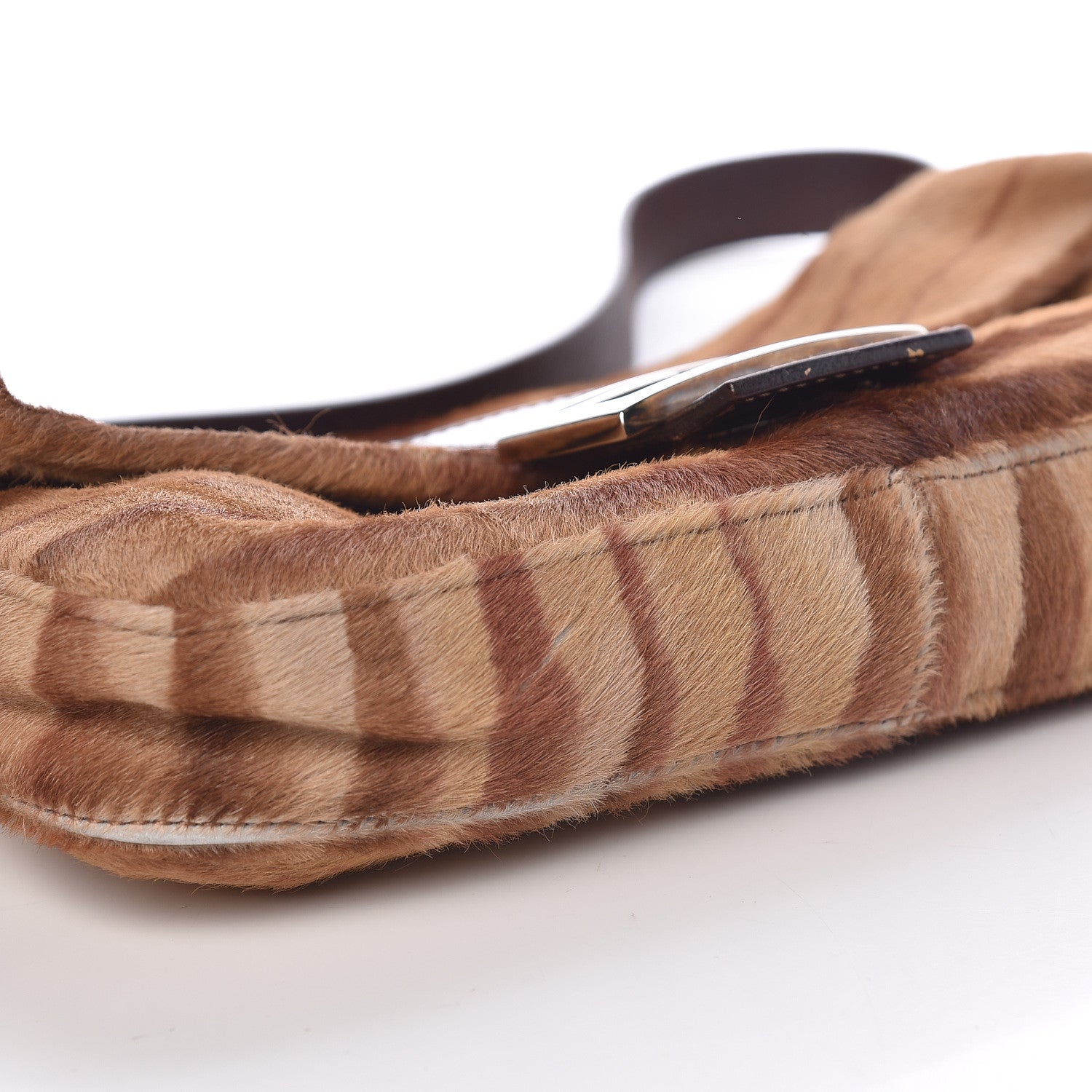 Fendi Calf Hair Zebra Print Baguette Brown 13 of 15