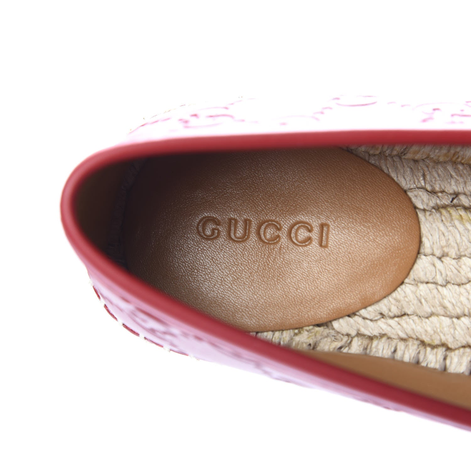 Gucci Guccissima Signature Espadrilles 35 Hibiscus Red 7 of 9