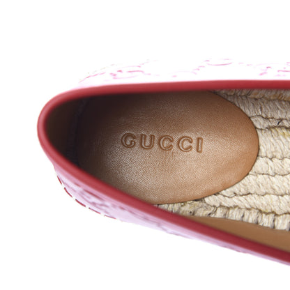 Gucci Guccissima Signature Espadrilles 35 Hibiscus Red 7 of 9
