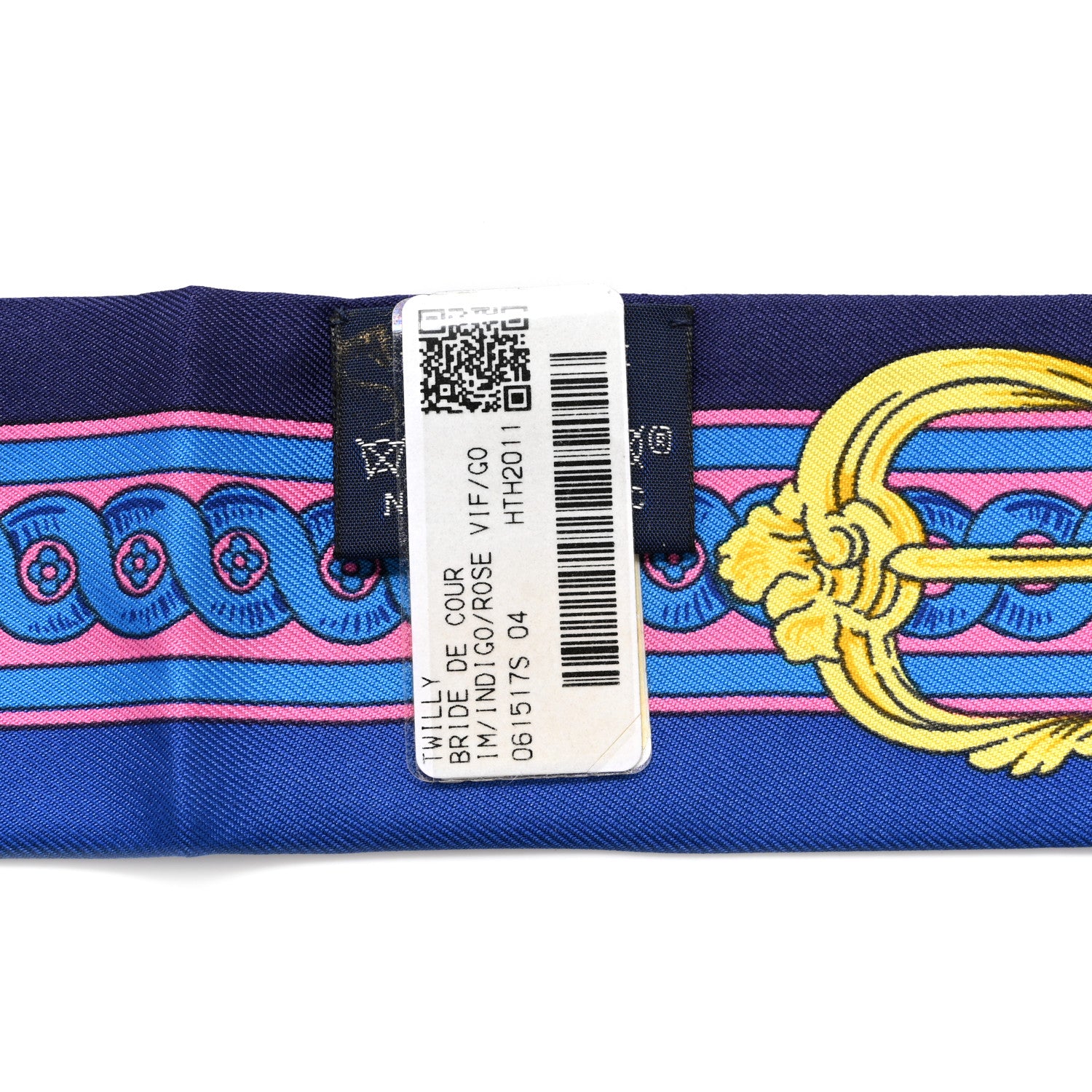 Hermes Silk Bride De Cour Twilly Indigo Rose Vif Gold 4 of 4
