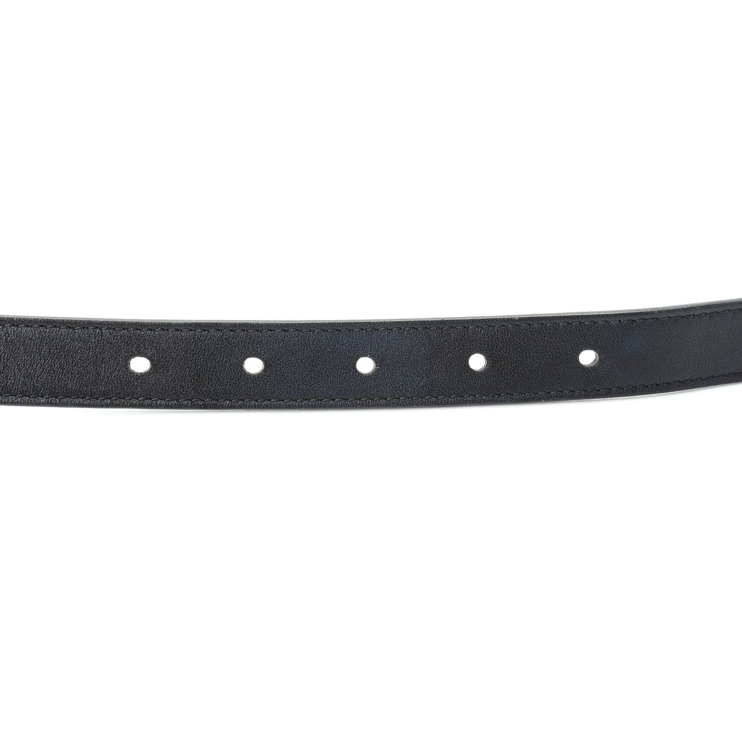 Calfskin Pearl Double G 20mm Belt 85 34 Black Cream