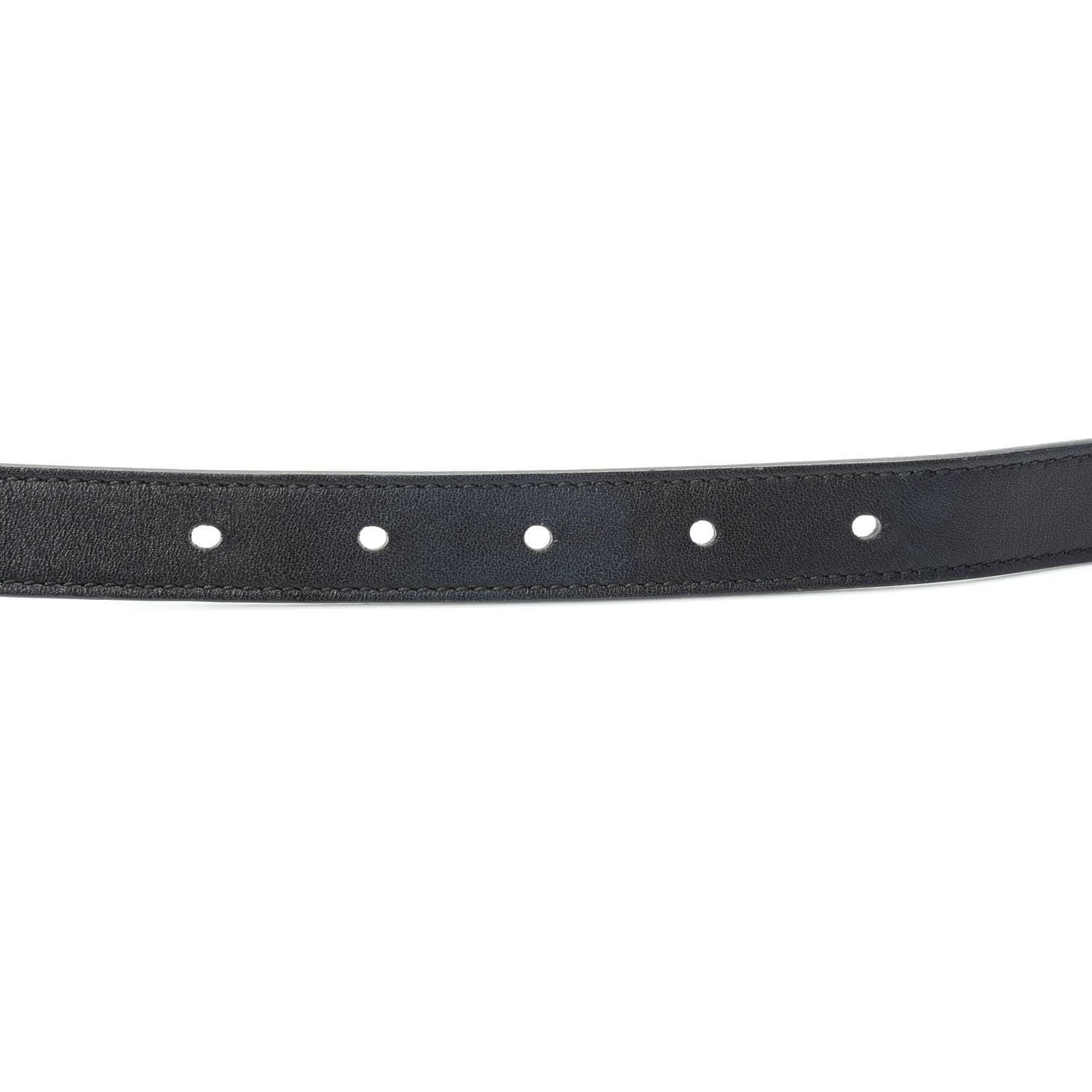 Gucci Calfskin Pearl Double G 20mm Belt 85 34 Black Cream 3 of 6