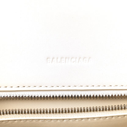 Balenciaga Faux Calfskin Fabric Glow In The Dark Small Sneakerhead Top Handle Bag White Orange 6 of 10