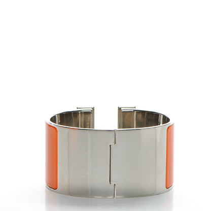 Hermes Enamel Extra Wide Clic Clac H Bracelet GM Orange 3 of 5