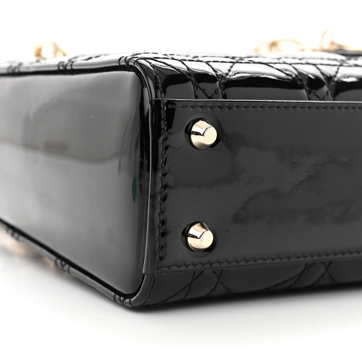 Christian Dior Patent Cannage Mini Lady Dior Black 9 of 10