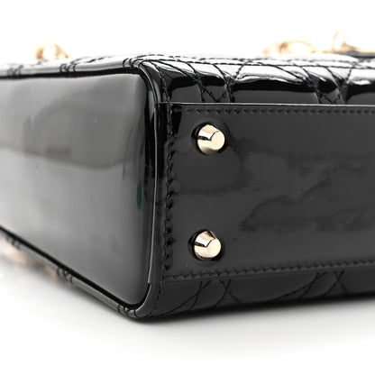 Christian Dior Patent Cannage Mini Lady Dior Black 9 of 10