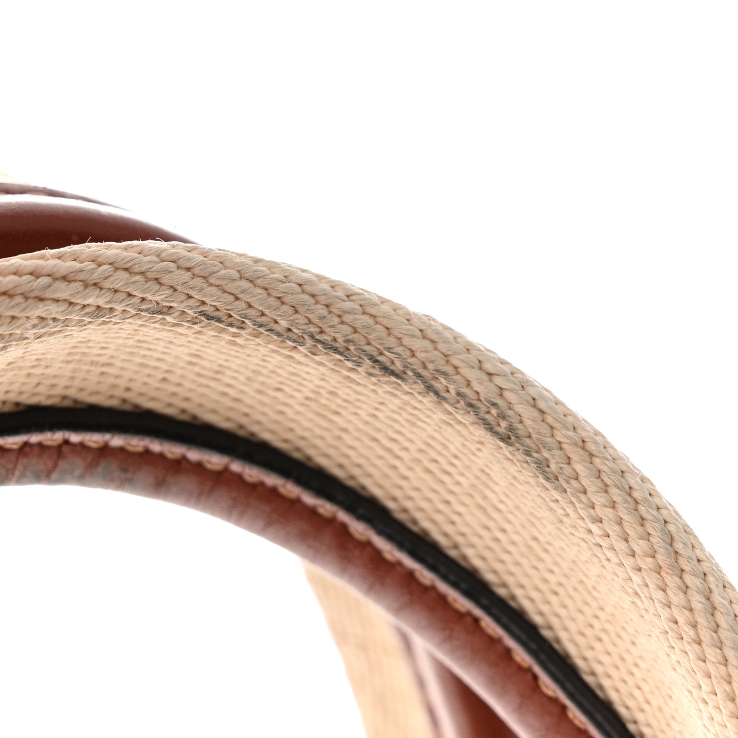 Chloe Cotton Calfskin Medium Woody Ribbon Tote White Brown 15 of 17