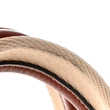 Chloe Cotton Calfskin Medium Woody Ribbon Tote White Brown 15 of 17