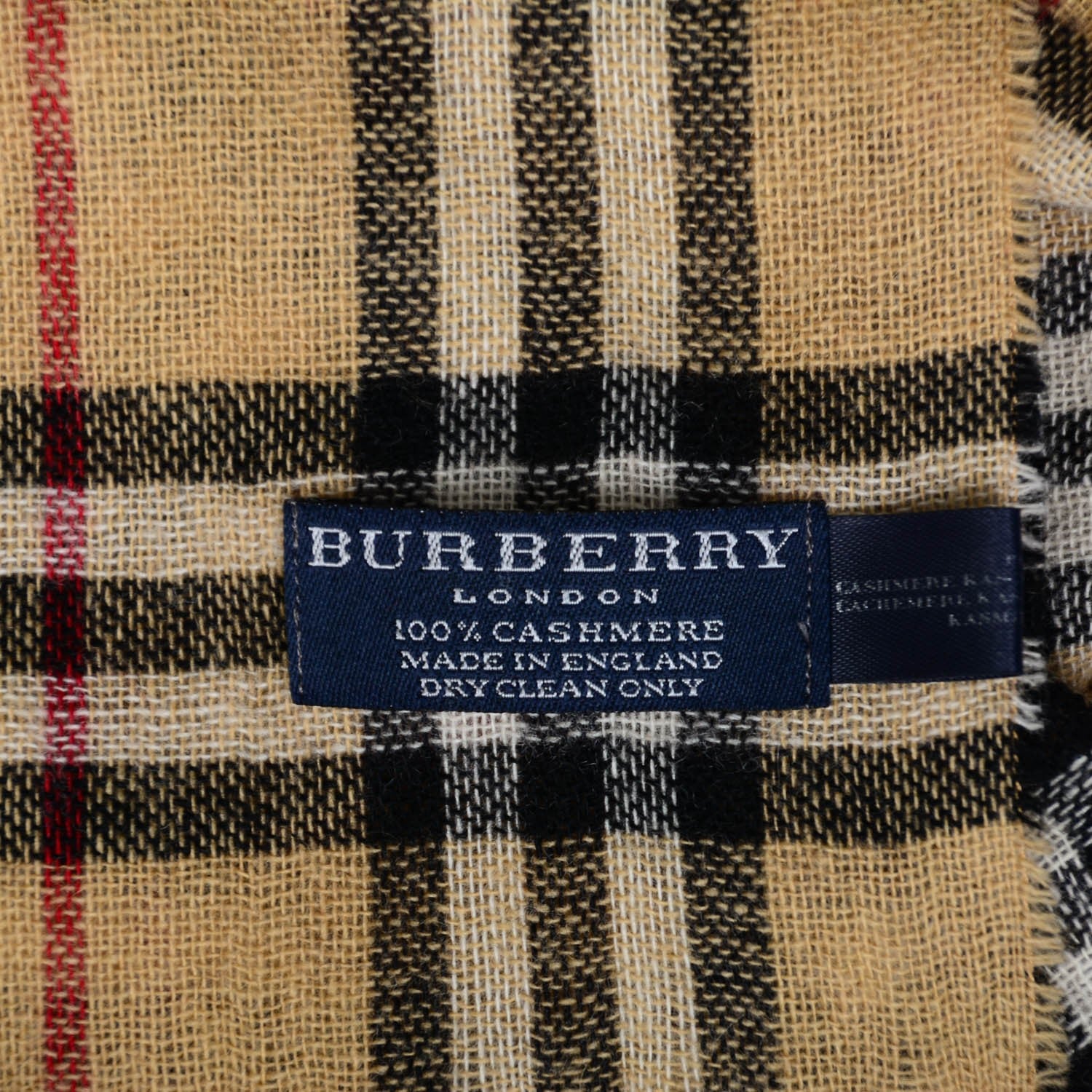 Burberry Cashmere House Check Shawl Camel 3 of 4