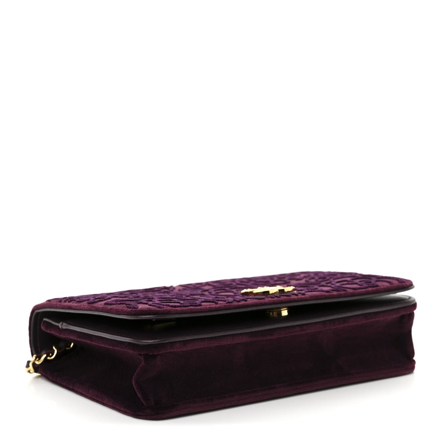 Velvet Metiers D'Art Wallet On Chain WOC Burgundy