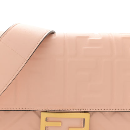 Fendi Nappa FF 1974 Embossed Baguette Rosa Quarzo 8 of 10
