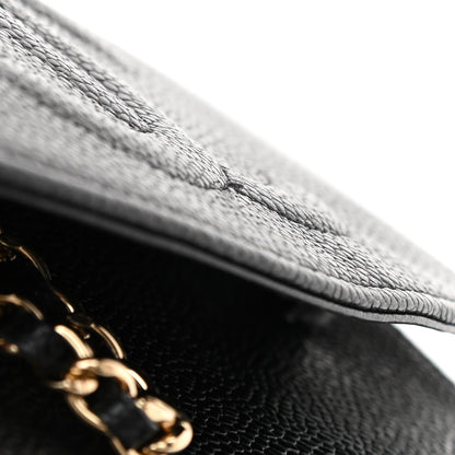 Chanel Caviar Timeless CC Wallet On Chain WOC Black 12 of 14