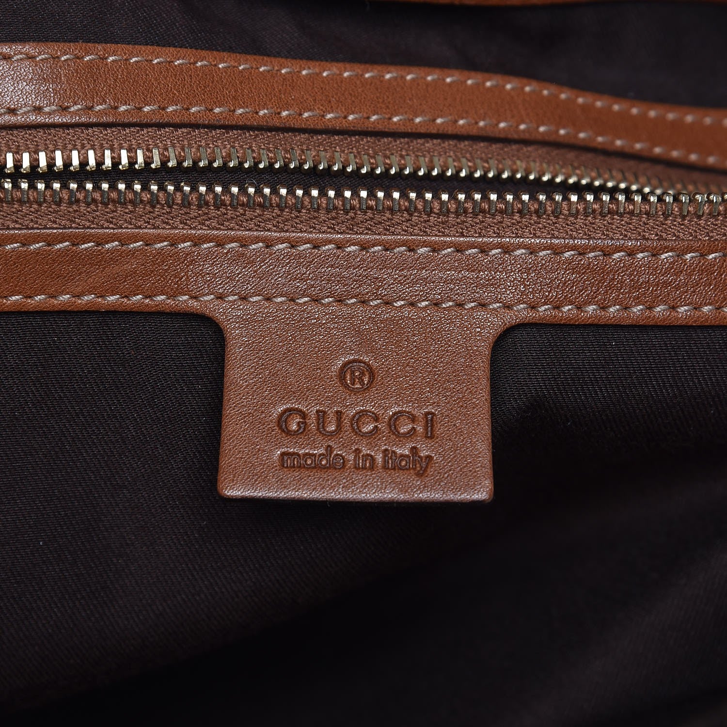 Gucci Calfskin Large Positano Tote Brown 6 of 17