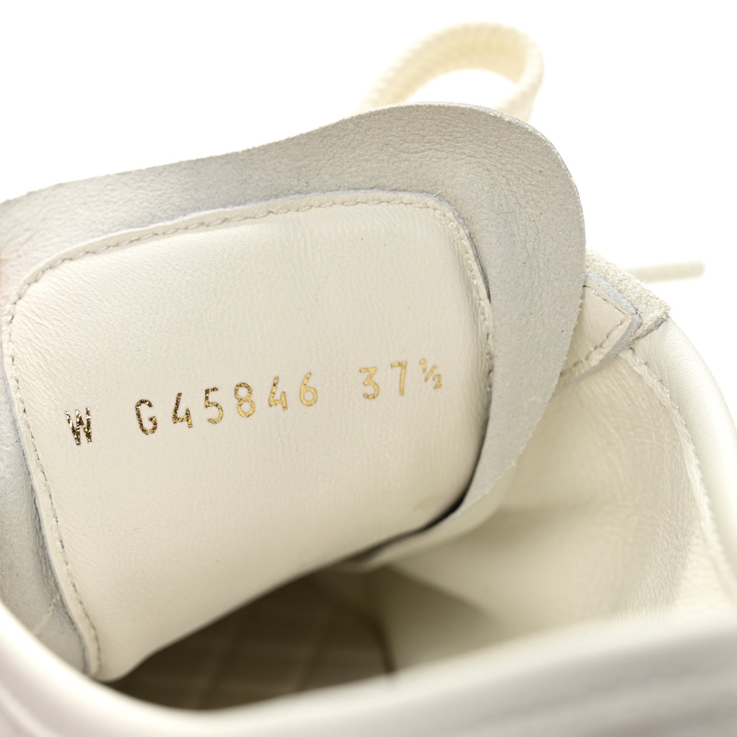Calfskin Suede Sneakers 37.5 White