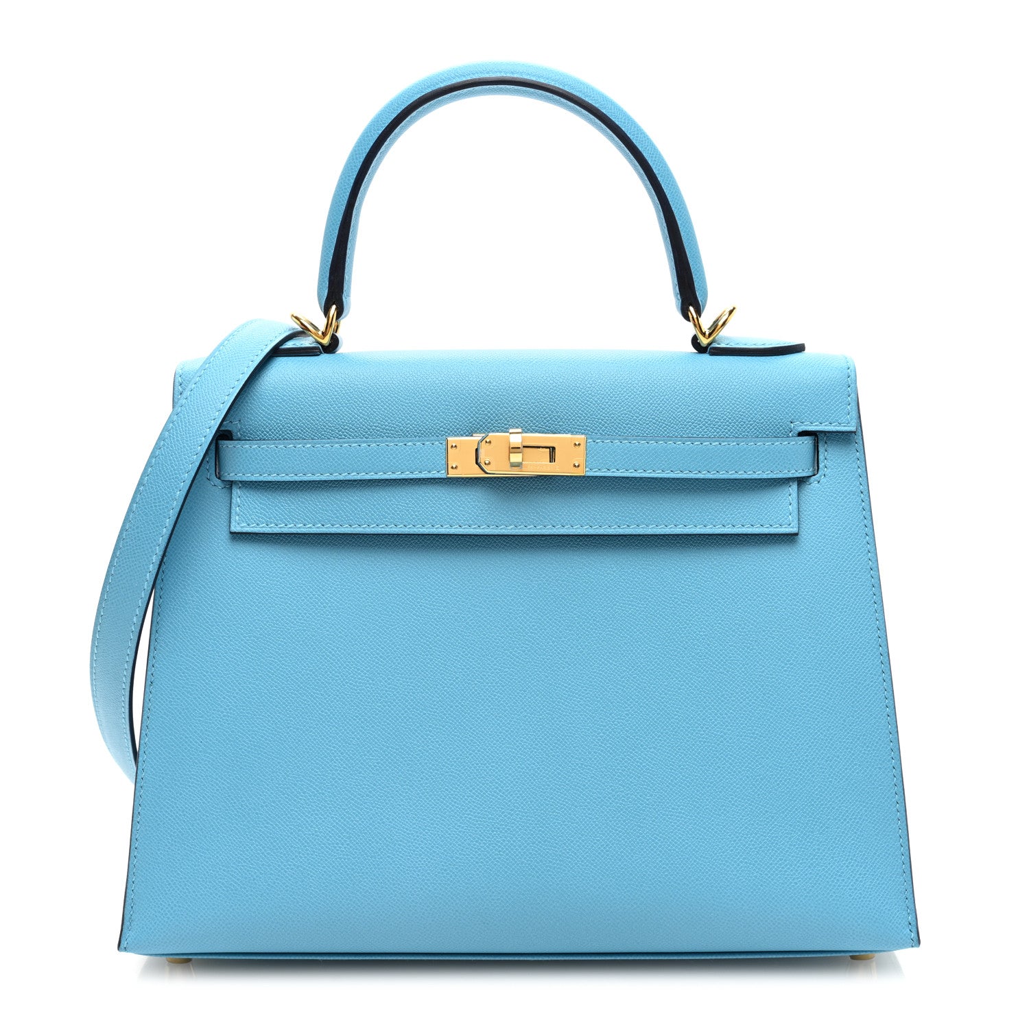 Hermes Madame Calfskin Kelly Sellier 25 Bleu du Nord 1 of 11