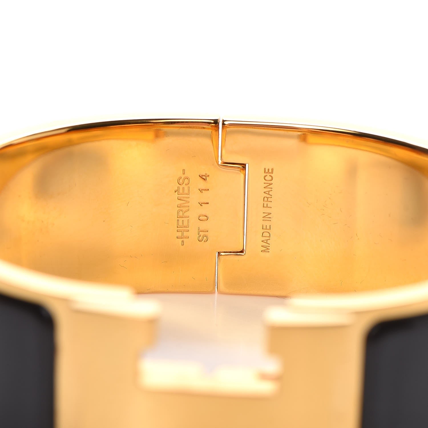 Hermes Enamel Wide Clic Clac H Bracelet PM Black 4 of 5