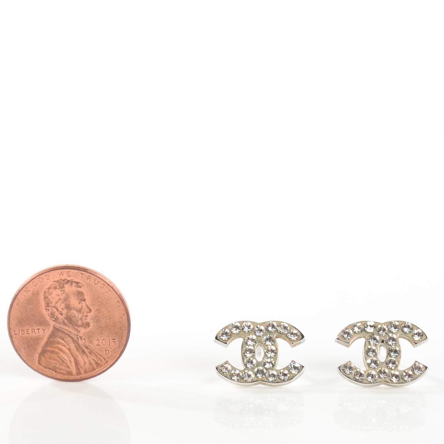 Crystal Timeless CC Earrings Silver