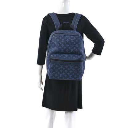 Louis Vuitton Calfskin Monogram Shadow Sprinter Backpack Blue 2 of 8