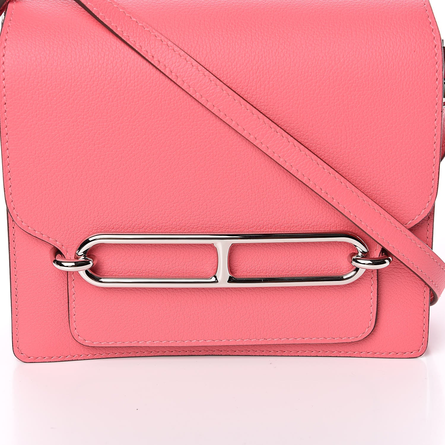 Hermes Evercolor Mini Sac Roulis Rose Azalee 10 of 10