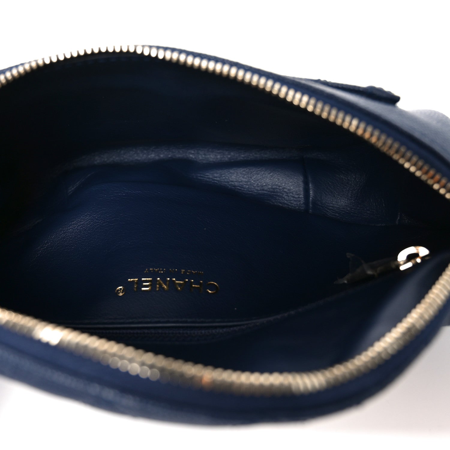Chanel Caviar Quilted Filigree Waist Bag Blue 5 of 9