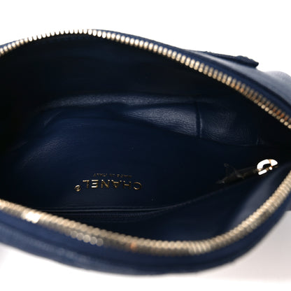 Chanel Caviar Quilted Filigree Waist Bag Blue 5 of 9