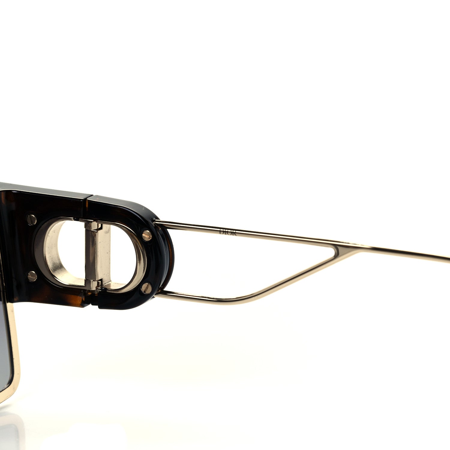 Christian Dior Acetate Square 30 Montaigne 2 Sunglasses Black Gold 6 of 8