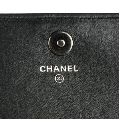 Chanel Lambskin Quilted Boy Wallet On Removable Chain WOC Black 7 of 9