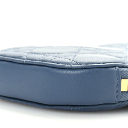 Christian Dior Lambskin Cannage Lady Dior Phone Holder Cloud Blue 10 of 11