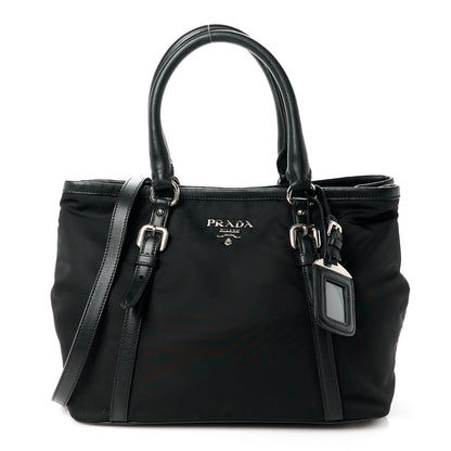Prada Tessuto Nylon Soft Calf Tote Black 1 of 11